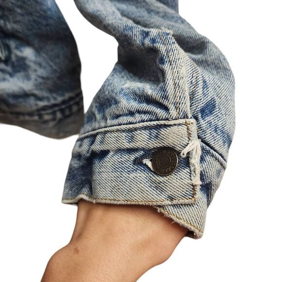 Vintage Levi's Aged Broken in Blanket Lined Dreamy Unisex Trucker Jacket 80s Siz - Picture 16 of 16